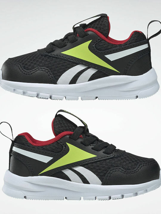 XT Sprinter 2 Kids Sports Shoes Running with Laces Core Black / Acid Yellow / Vector Red