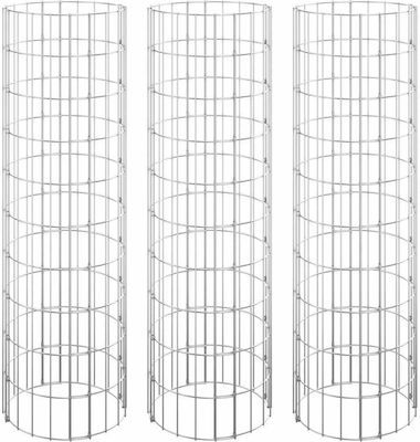 vidaXL Gabin Box pentru Împrejmuire Grădină din Oțel 30x30x100buc 3buc