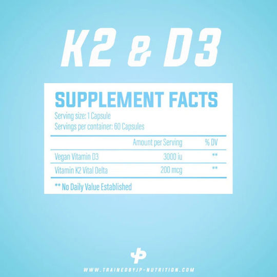 tbJp Vitamin K2 & D3 Βιταμίνη για Ενίσχυση του Ανοσοποιητικού & την Υγεία των Οστών 60 κάψουλες