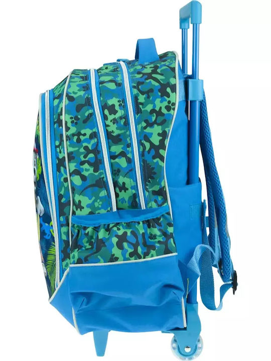 Gim Paw Patrol School Bag Trolley Elementary, Elementary Blue with Water Bottle Holder 27Liters
