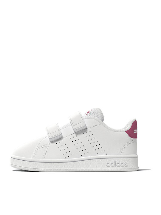 Vorteil ADVANTAGE Kinder Sneakers mit Klettverschluss Cloud White / Real Pink / Core Black