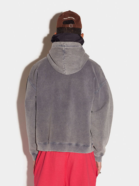 Dsquared2 Men's Sweatshirt with Hood and Pockets Gray