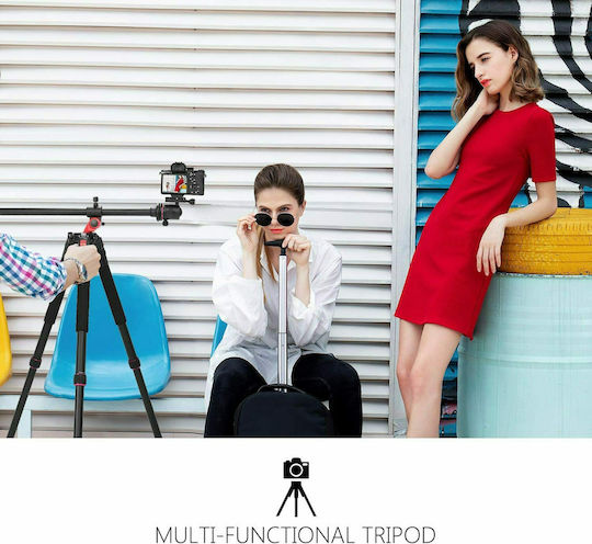 Neewer Camera Tripod 360 Degree Rotatable Center Aluminum With Spherical Head Up To 184cm And Load Capacity 15kg