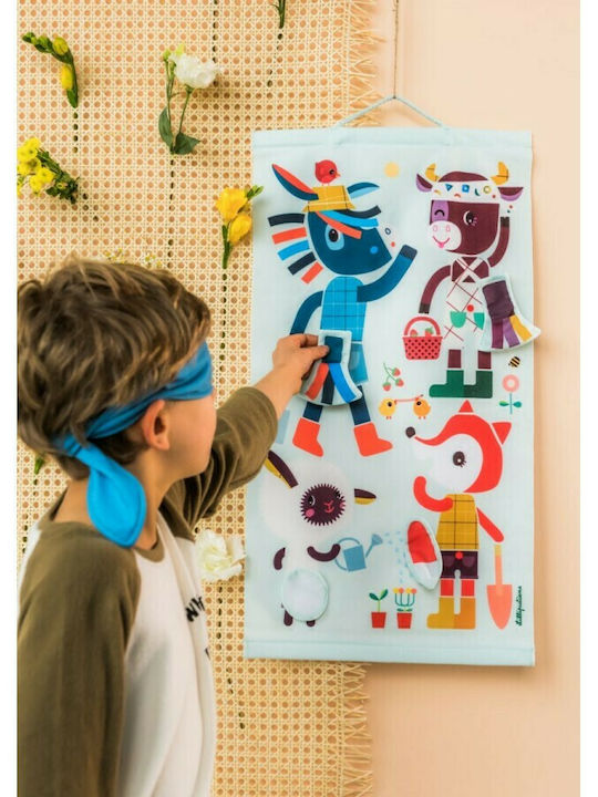 Lilliputiens Kinder Wanddekoration Tiere aus Stoff Ignace 34x1x64εκ.