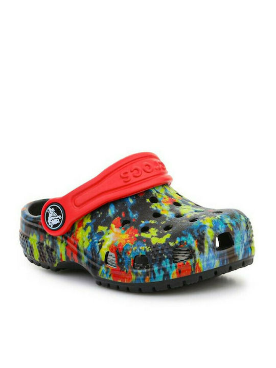 Crocs Παιδικά Σαμπό Θαλάσσης Classic Tie Dye Graphic Πολύχρωμα