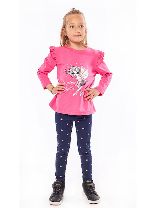 Evita Kinderbekleidungsset mit Fuchsie Leggings 2 Stück