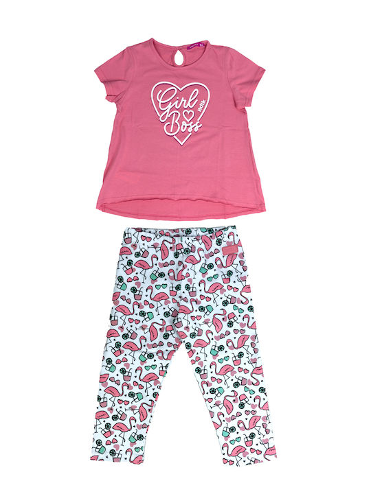 BodyTalk Kids Set with Leggings Summer 2pcs Pink