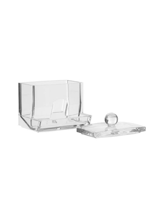 Spitishop Tisch Wattebehälter Kunststoff Transparent