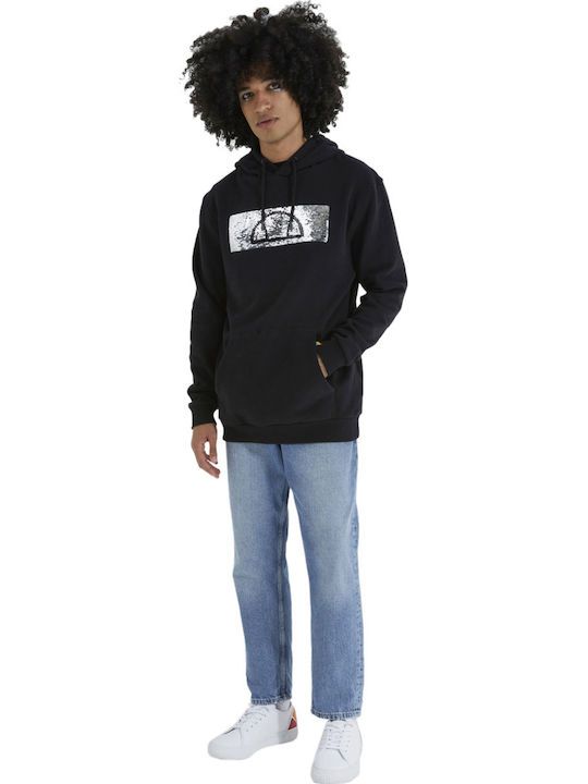 Rainbow Amora Sweatshirt with Hood Black