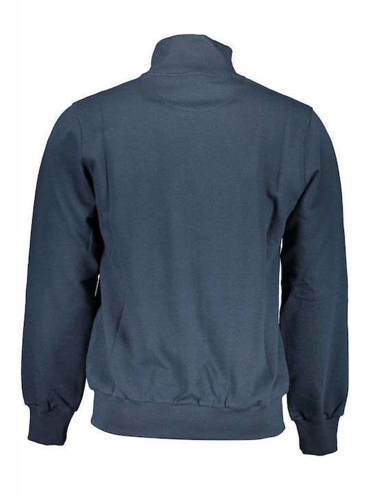 La Martina Men's Sweatshirt Jacket with Pockets Navy Blue