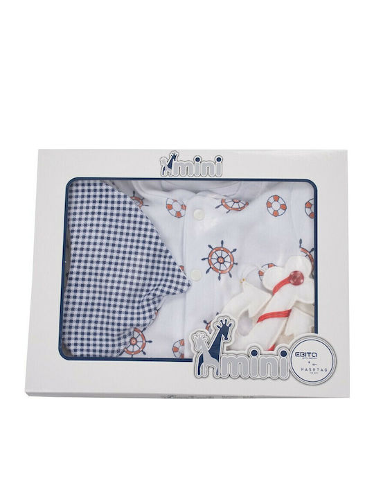 Hashtag Baby Bodysuit Set Short-Sleeved with Accessories White 3pcs
