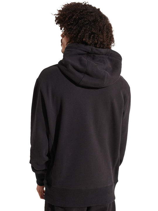 Superdry Men's Sweatshirt with Hood and Pockets Black