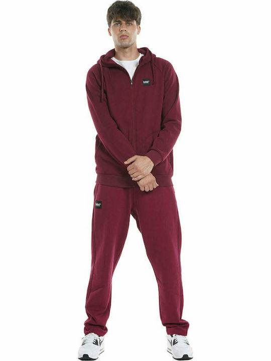 Cardigan With Hood Maroon