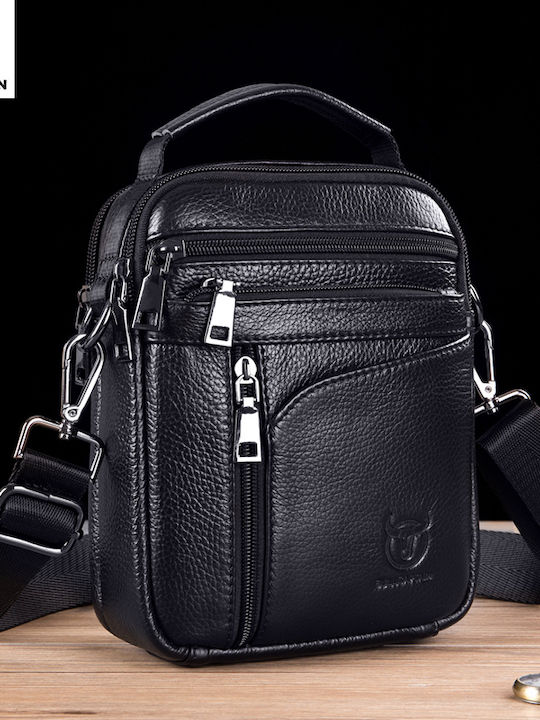 DJB 222 Leather Men's Bag Shoulder / Crossbody Black