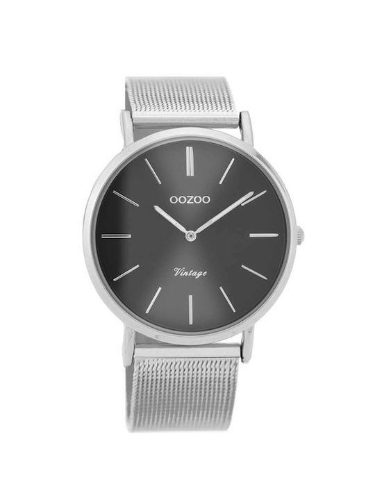 Oozoo Vintage Watch with Silver Metal Bracelet