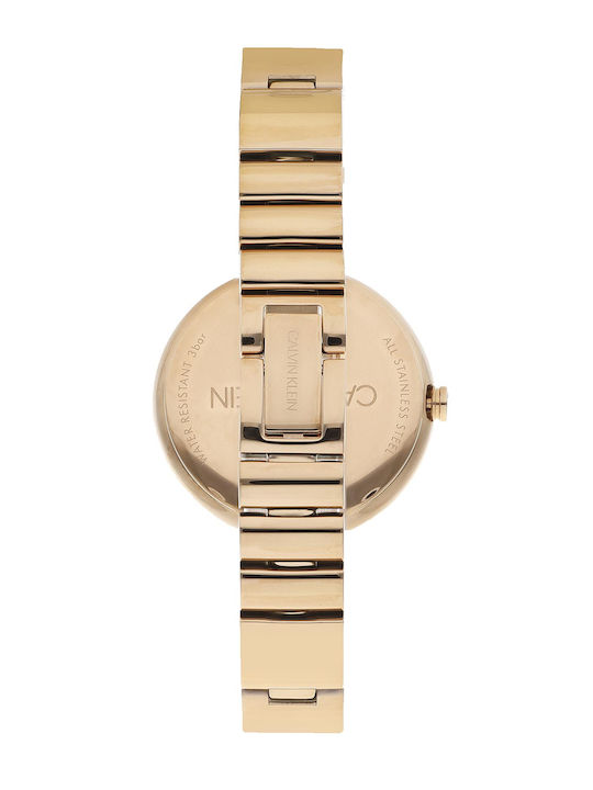 Calvin Klein Γυναικείο Ρολόι 32mm Μπαταρίας με Ροζ Χρυσό Μεταλλικό Μπρασελέ