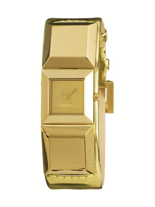 Dolce & Gabbana Dance Women's Watch with Gold Leather Strap