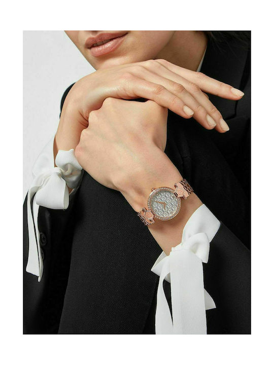 Philipp Plein Uhr mit Rose Gold Metallarmband