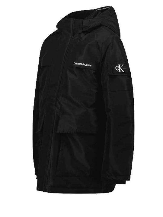 Kids' Parka Long with Hood Black