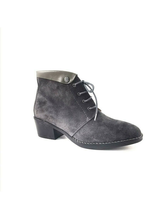 Women's Leather Bottom Boot in Grey Color - Grey