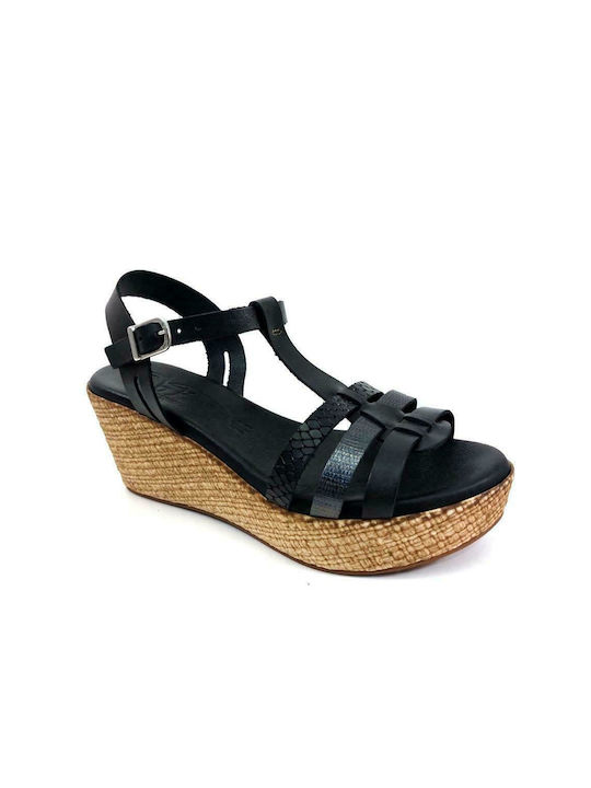 ANATOMIC LEATHER PLATFORMS BLACK - Black