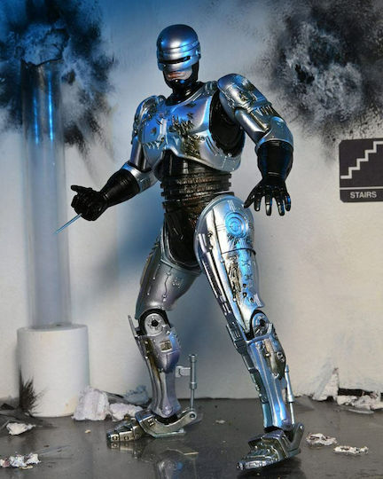 Neca RoboCop RoboCop Повредена В Битка (Със Стол) Фигура За Действие Висока 18 См В Мащаб 1:10