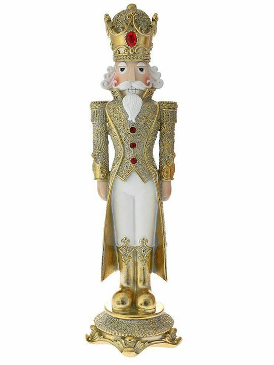 Iliadis Nutcracker de Crăciun Ceramic Auriu Înălțime 60cm.
