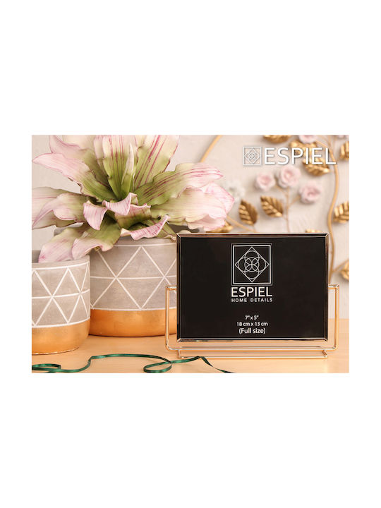 Espiel Photo Frame Metallic 15x10cm Χρυσή 1pcs