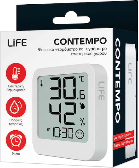 Life Contempo Indoor Thermometer & Hygrometer Tabletop