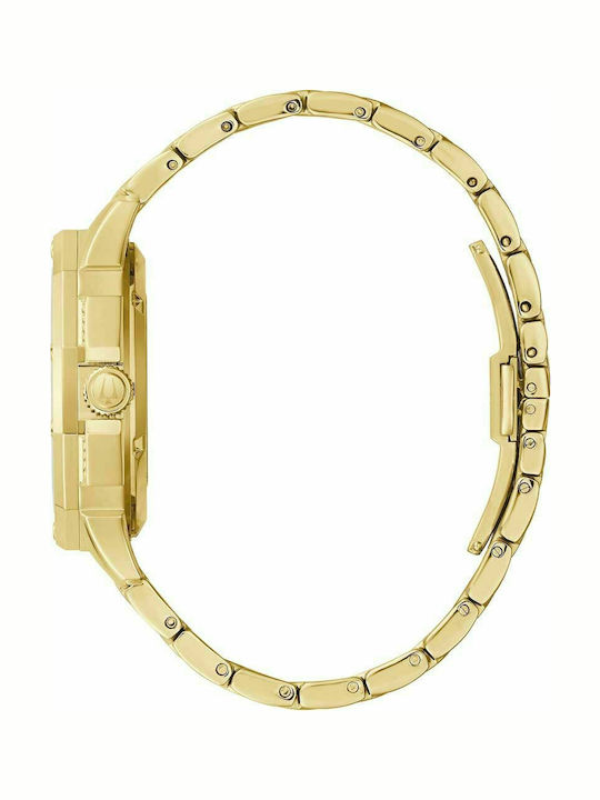Bulova Crystal Octava Ανδρικό Ρολόι 42mm Αυτόματο με Χρυσό Μεταλλικό Μπρασελέ