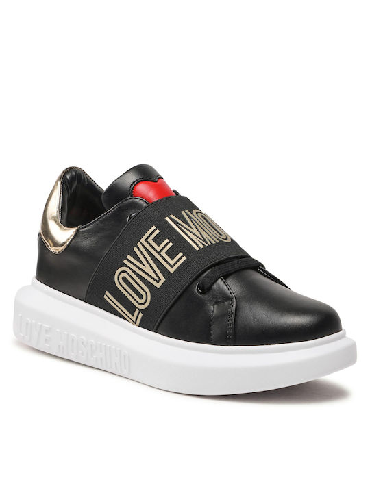 Moschino Damen Flatforms Sneakers Schwarz