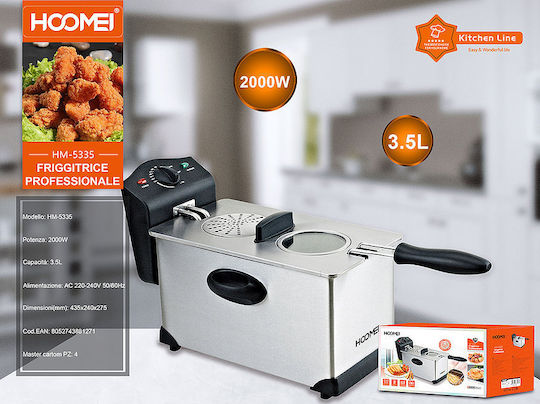 Hoomei HM-5335 Deep Fryer 3.5lt Silver