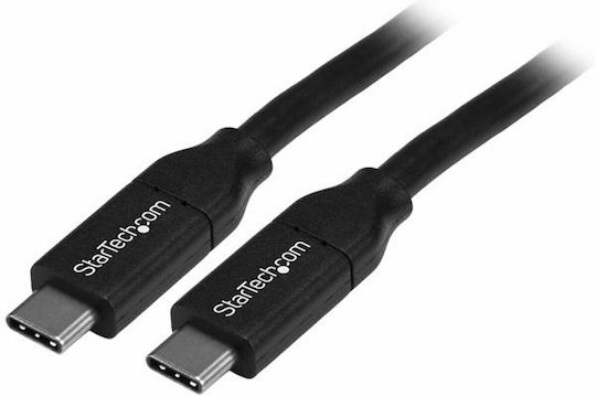 StarTech USB 2.0 Cable USB-C male - USB-C 100W PD Μαύρο 4m USB2C5C4M