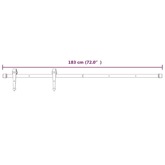 vidaXL Door Return Mechanism for Doors up to 183cm and 100kg White