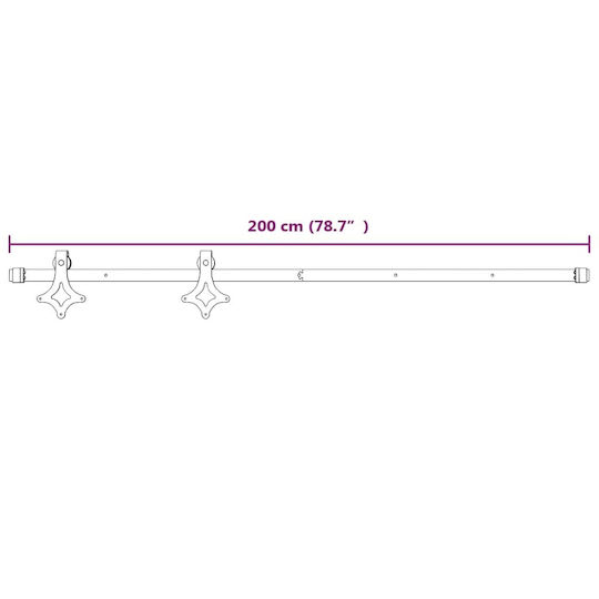 vidaXL Door Return Mechanism for Doors up to 183cm and 100kg White