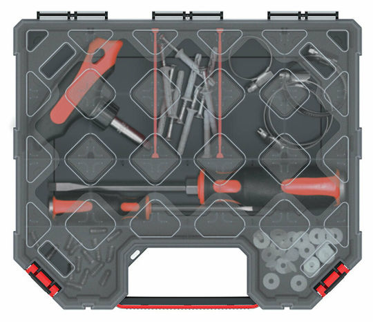 Kistenberg Tool Compartment Organiser With Adjustable Dividers Black 39x28.4x6cm