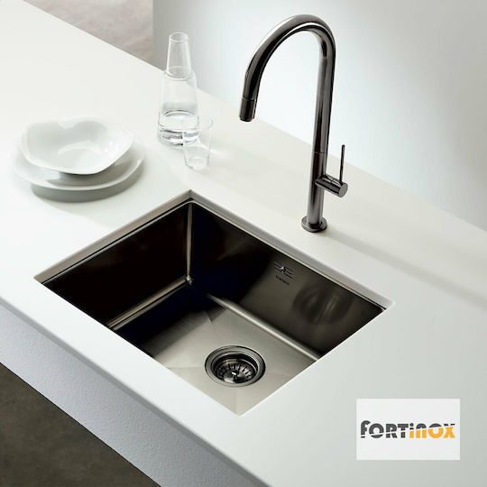Fortinox Squadro 28054-411 Undermount Sink Inox Brushed W54xD44cm Black Brushed PVD