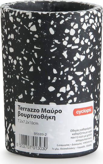 Cyclops Επιτραπέζια Ποτηροθήκη Terrazzo Μαύρη
