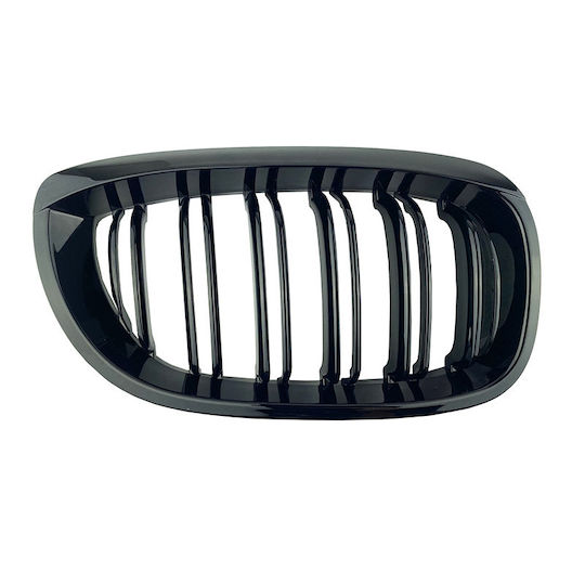Carner Καρδιές Μάσκας με Διπλή Γρίλια για BMW 3 E46 2003-2006 M4 Look Μαύρο Γυαλιστερό 2τμχ