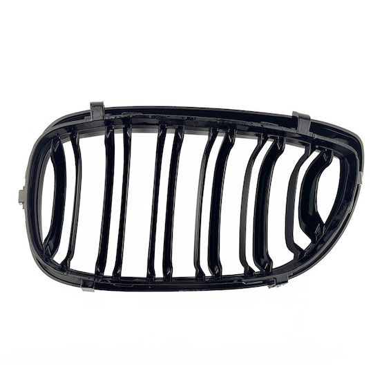 Carner Καρδιές Μάσκας με Διπλή Γρίλια για BMW 3 E46 2003-2006 M4 Look Μαύρο Γυαλιστερό 2τμχ