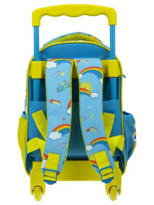 Gim Paw Patrol Rainbow School Bag Trolley Kindergarten in Light Blue color