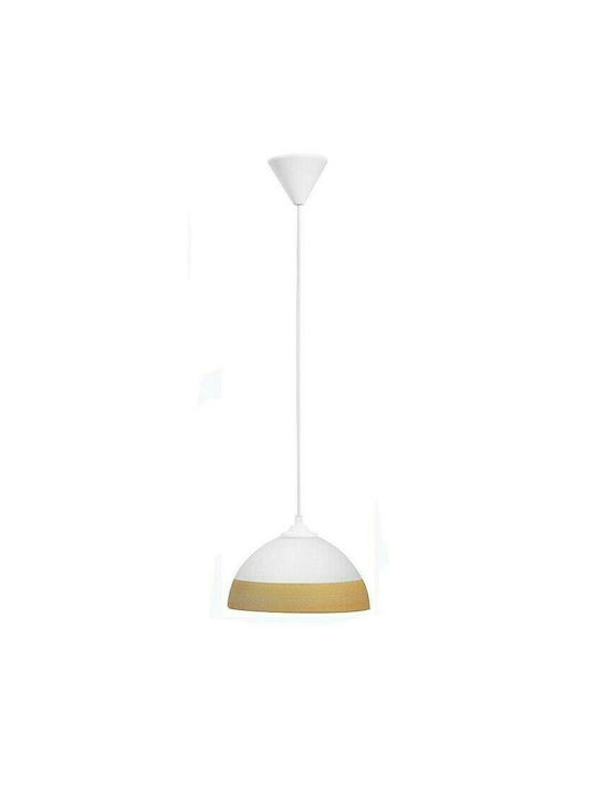 Heronia Fasa GL-1020/35 1/L Pendant Light Suspension Bell for Socket E27 White