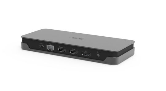Acer USB-C Docking Station with HDMI/DisplayPort 4K Ethernet and Support for 3 Monitors Gray (GP.DCK11.00Q)
