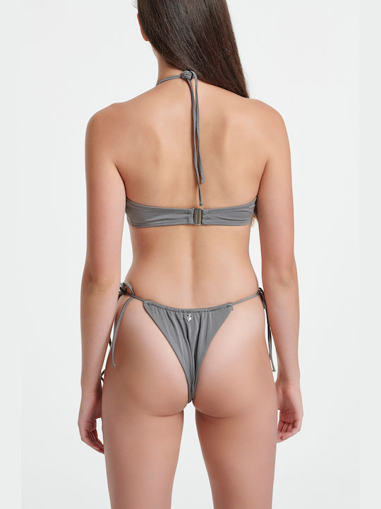 SugarFree Bikini Brazil with Ties Gray