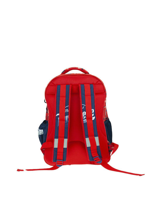 Gim Cars McQueen Schulranzen Rucksack Grundschule Rot mit Flaschenhalter 27Liter