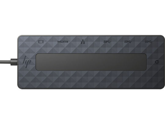 HP USB-C Docking Station με HDMI/DisplayPort 4K PD Ethernet Μαύρο (50H55AA)