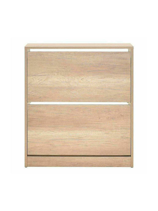 Flat Duo Wooden Shoe Organizer with 2 Shelves Tori 73x26x84cm