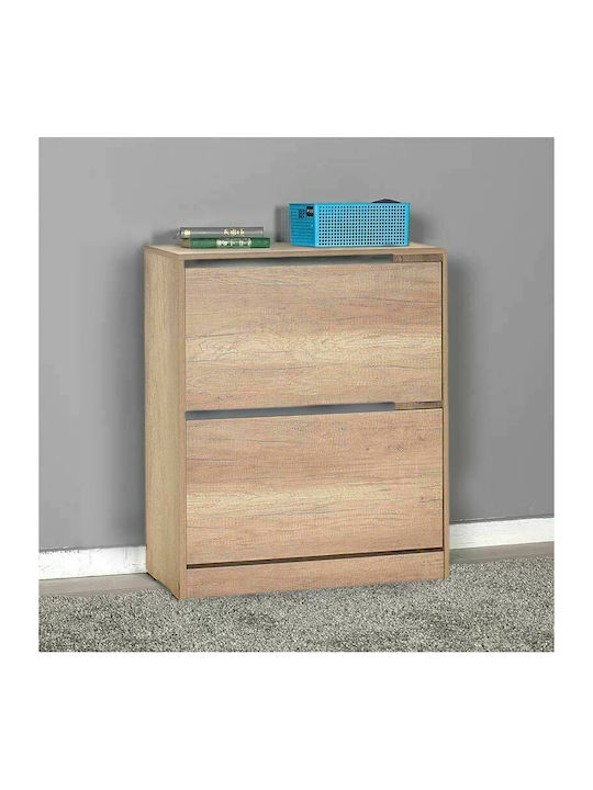 Flat Duo Wooden Shoe Organizer with 2 Shelves Tori 73x26x84cm