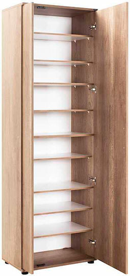 Holz Schuhschrank Porto mit 10 Regalen Tori L60xW36xH187cm