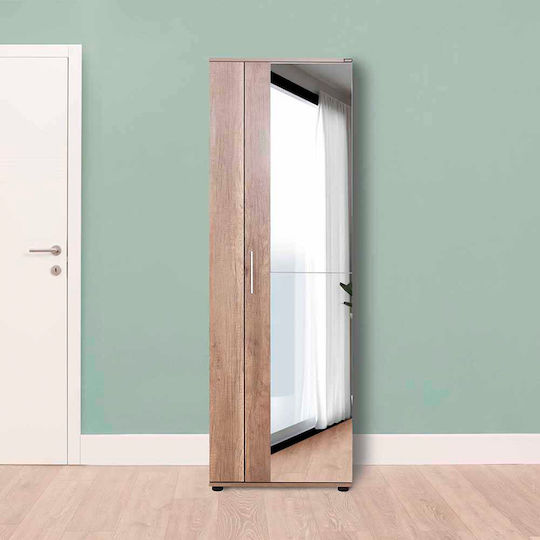 Holz Schuhschrank Porto mit 10 Regalen Tori L60xW36xH187cm